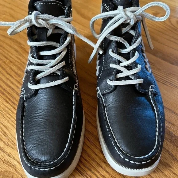 Sebago Womens Shoes 7.5 Apache DockSide Leather Ankle Boot Shoe, Blue - Picture 8 of 11